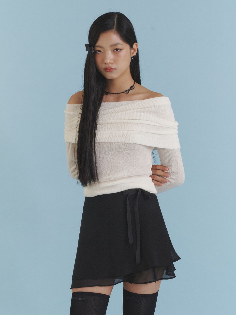 ☆LOVE ME MONSTER☆ Love Sheer Long ScarfNP MUSINSA | LOVE ME MONSTER Love Ribbon Sheer Layered Wrap