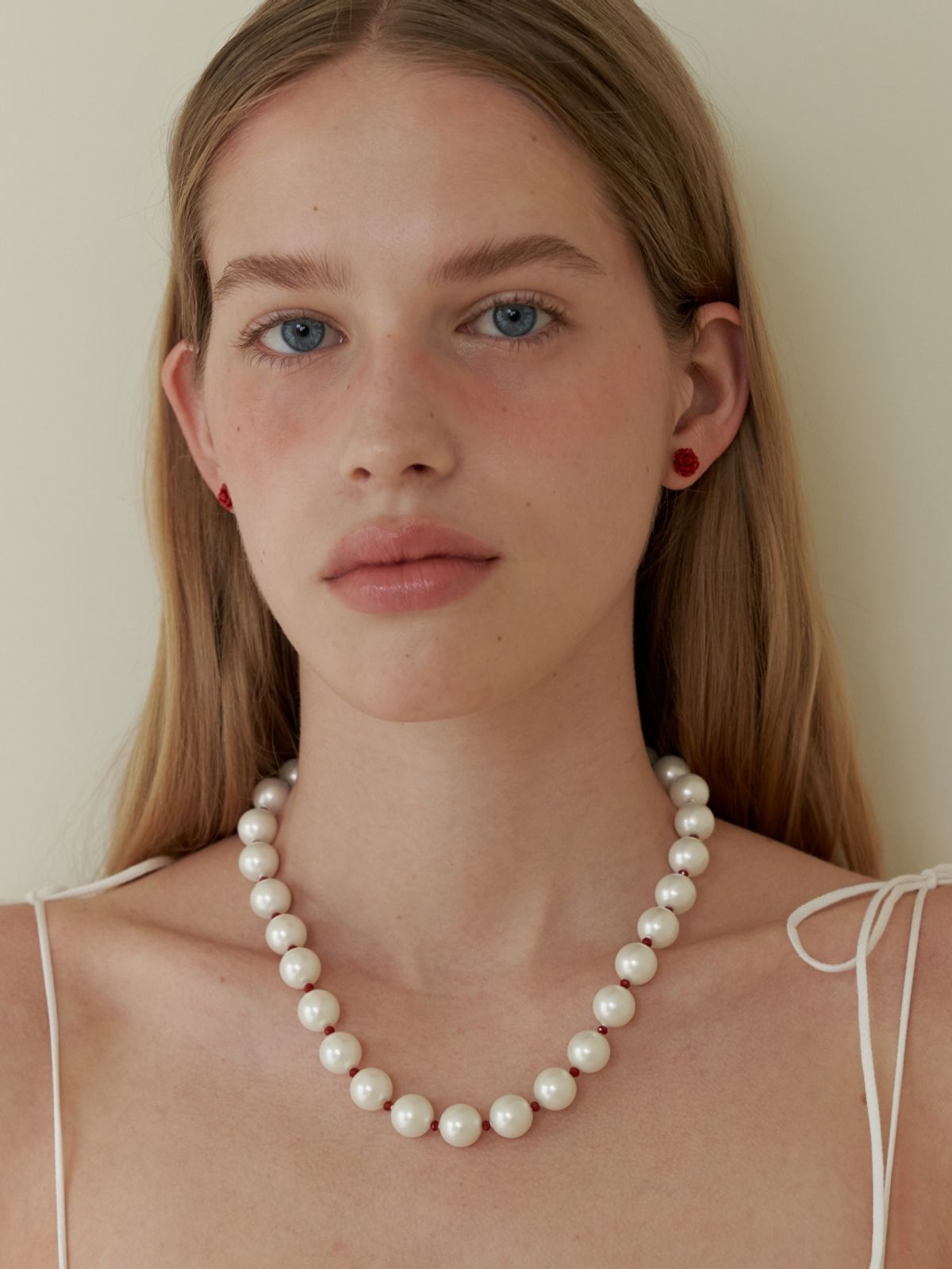 러브미몬스터(LOVE ME MONSTER) Soft Medium Pearl & Beads Necklace
