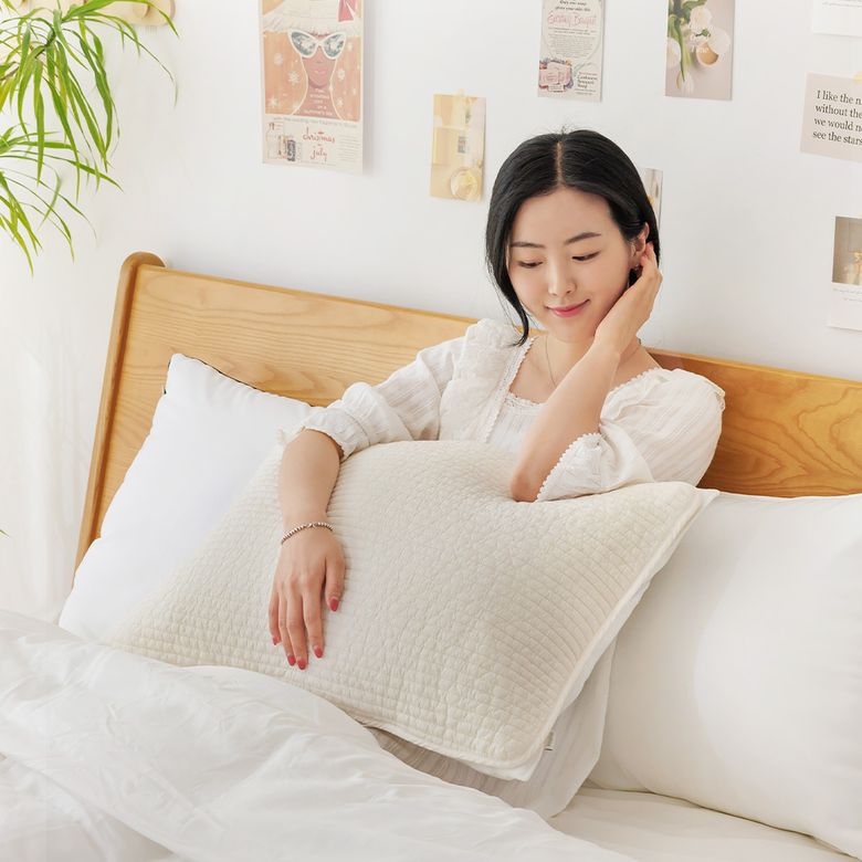 매일쓰는 순면 누빔 밴딩 패드 베개커버