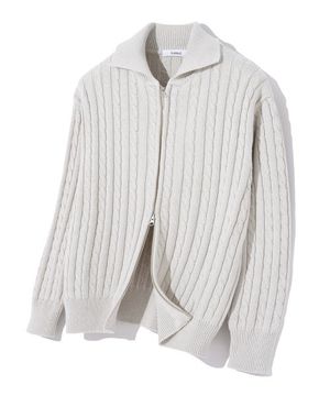 케이블 투웨이 집업 가디건 SWISS