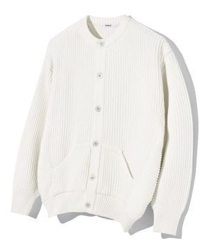 코튼 미니멀 라운드 가디건 IVORY