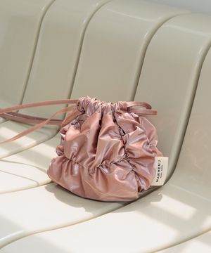 팝콘 볼 나일론 미니 크로스백