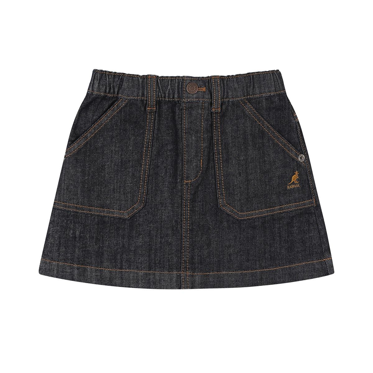 캉골키즈(KANGOL KIDS) 로우 데님 스커트 PC 2002 네이비/APCCSK20020NV
