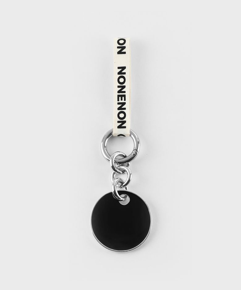 BLACK CIRCLE KEYRING_S