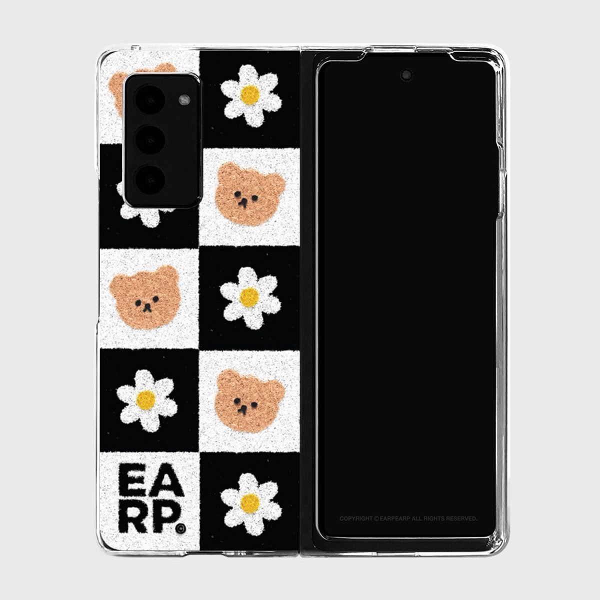 어프어프(EARPEARP) CHECKER BOARD FLOWER MERRY(Z폴드-클리어하드)