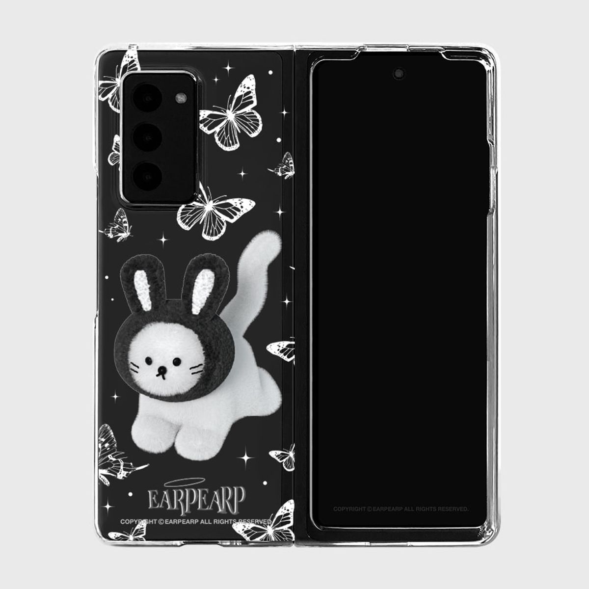 어프어프(EARPEARP) FAKE BLACK RABBIT CHICHI(Z폴드-클리어하드)