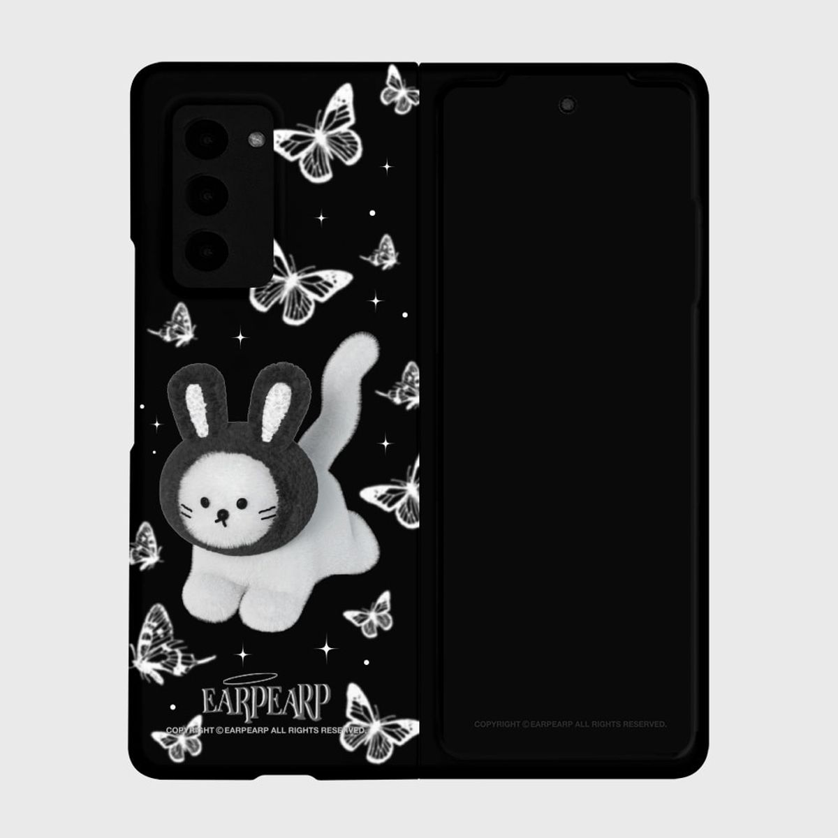 어프어프(EARPEARP) FAKE BLACK RABBIT CHICHI-BLACK(Z폴드-하드)