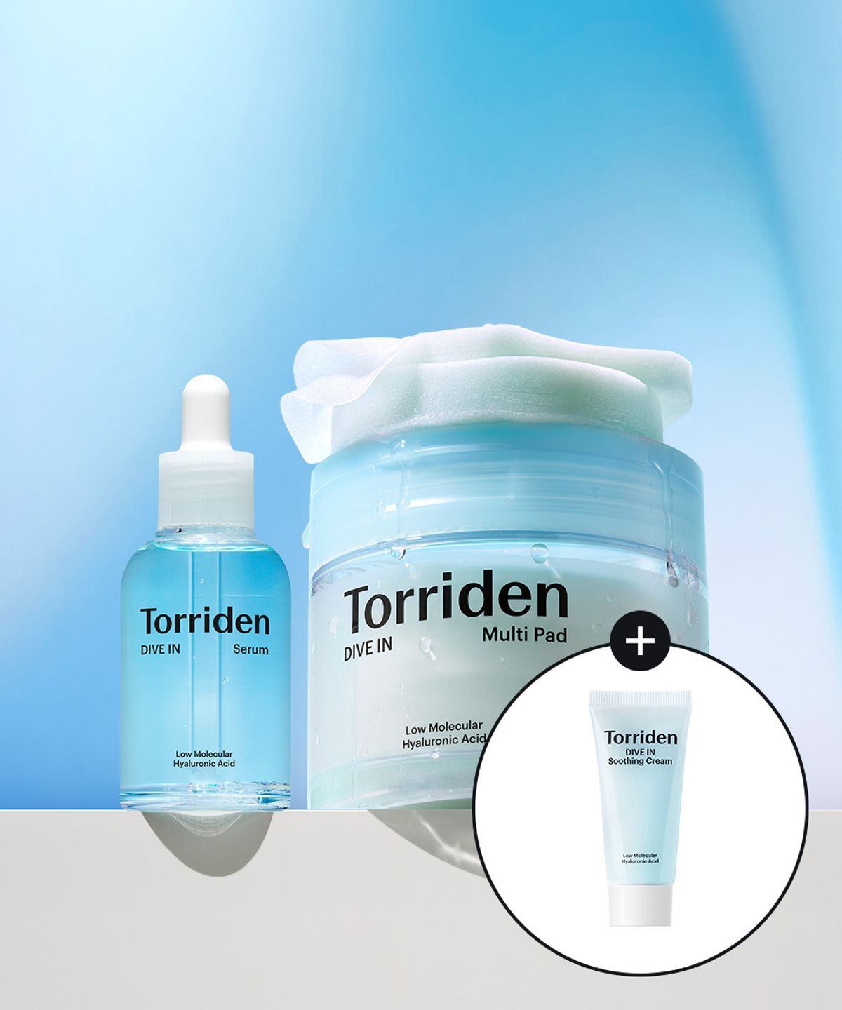 토리든(TORRIDEN) [SET] 다이브인 저분자 히알루론산 세럼 50ml+멀티패드 80매 (+수딩크림 20ml)