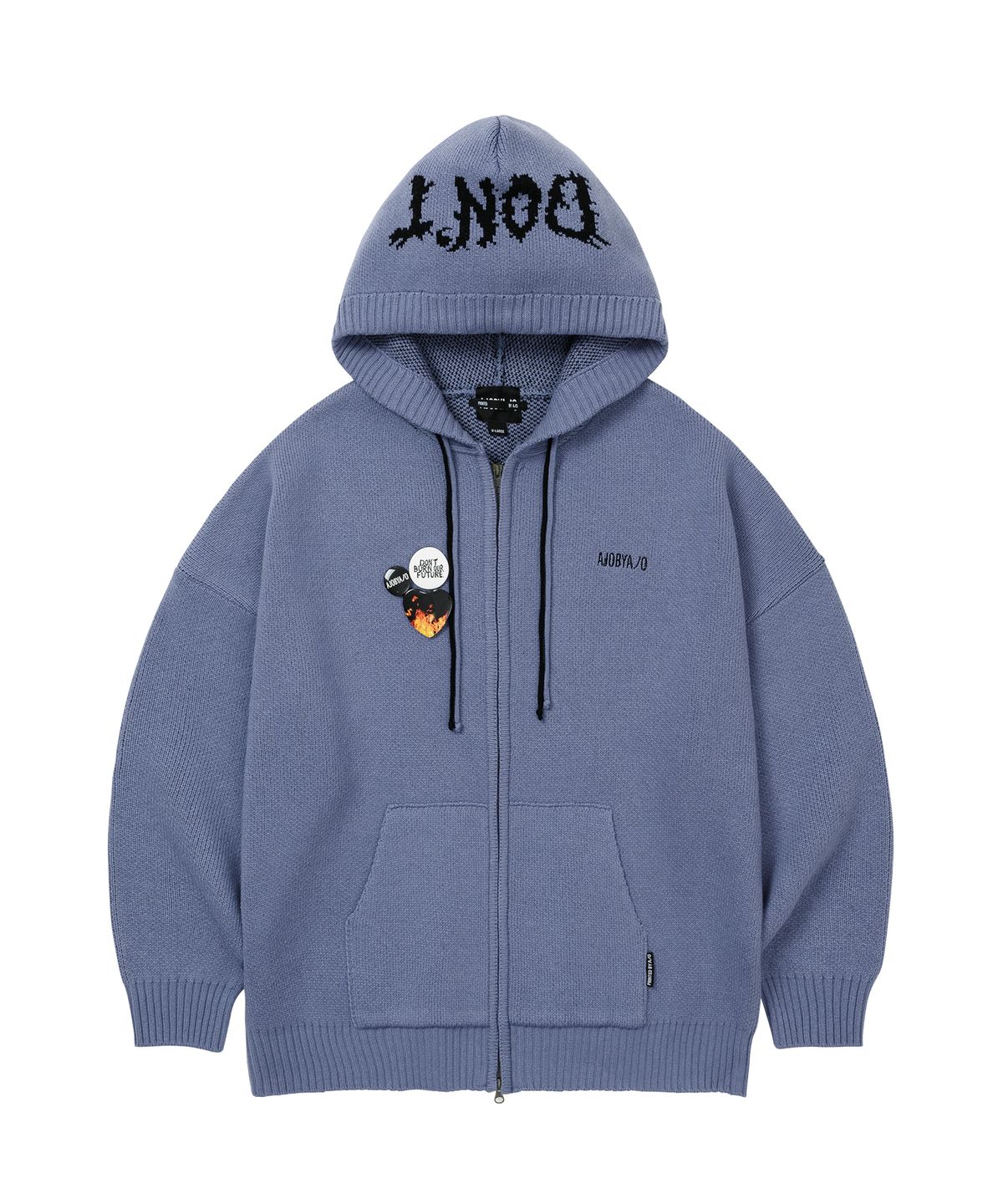 아조바이아조(AJOBYAJO) [PBA] DBOF Wool Knit Zip-Up Hoodie [LILAC]