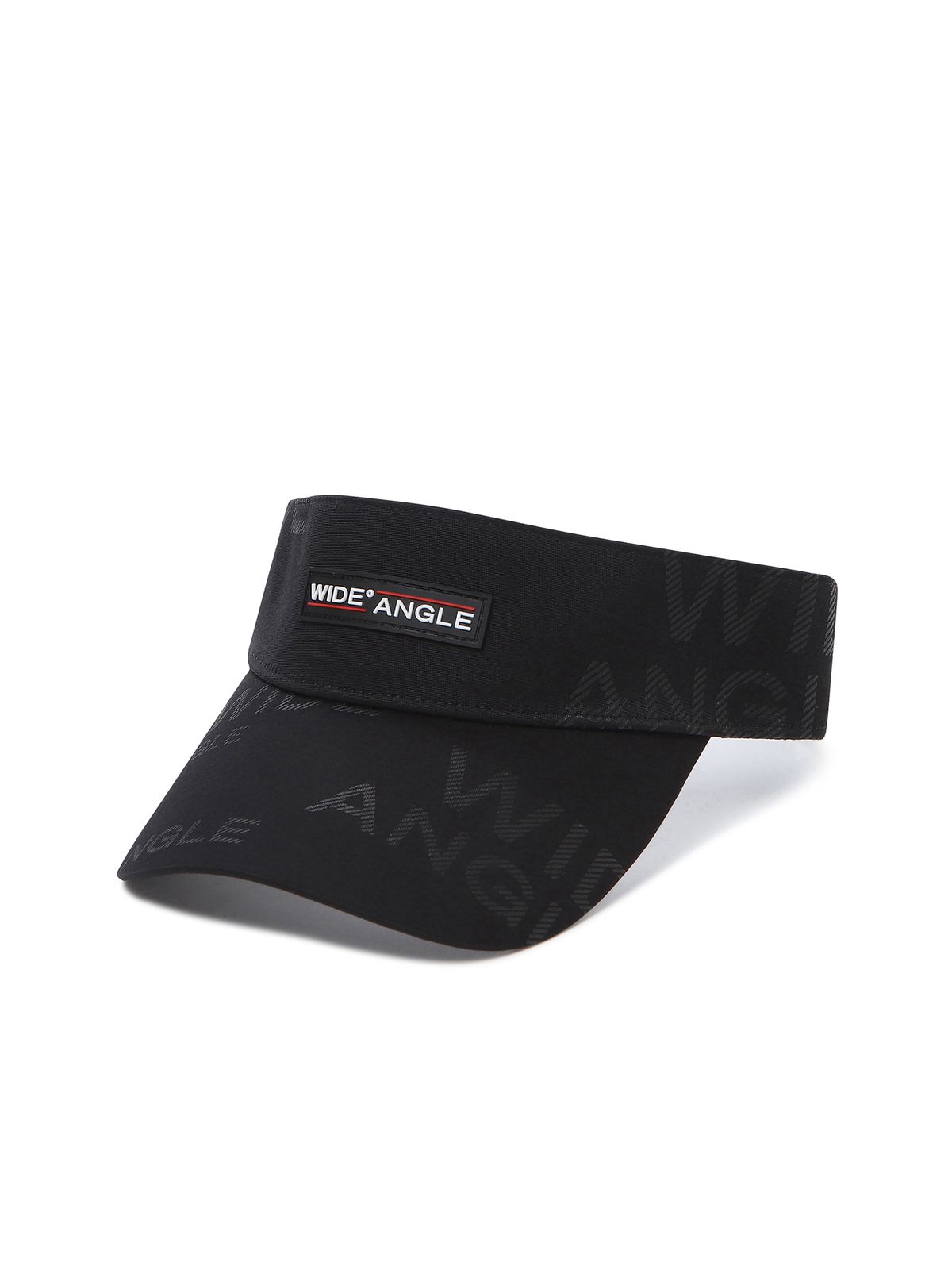와이드앵글(WIDEANGLE) CO 로고 패턴 썬캡_Black