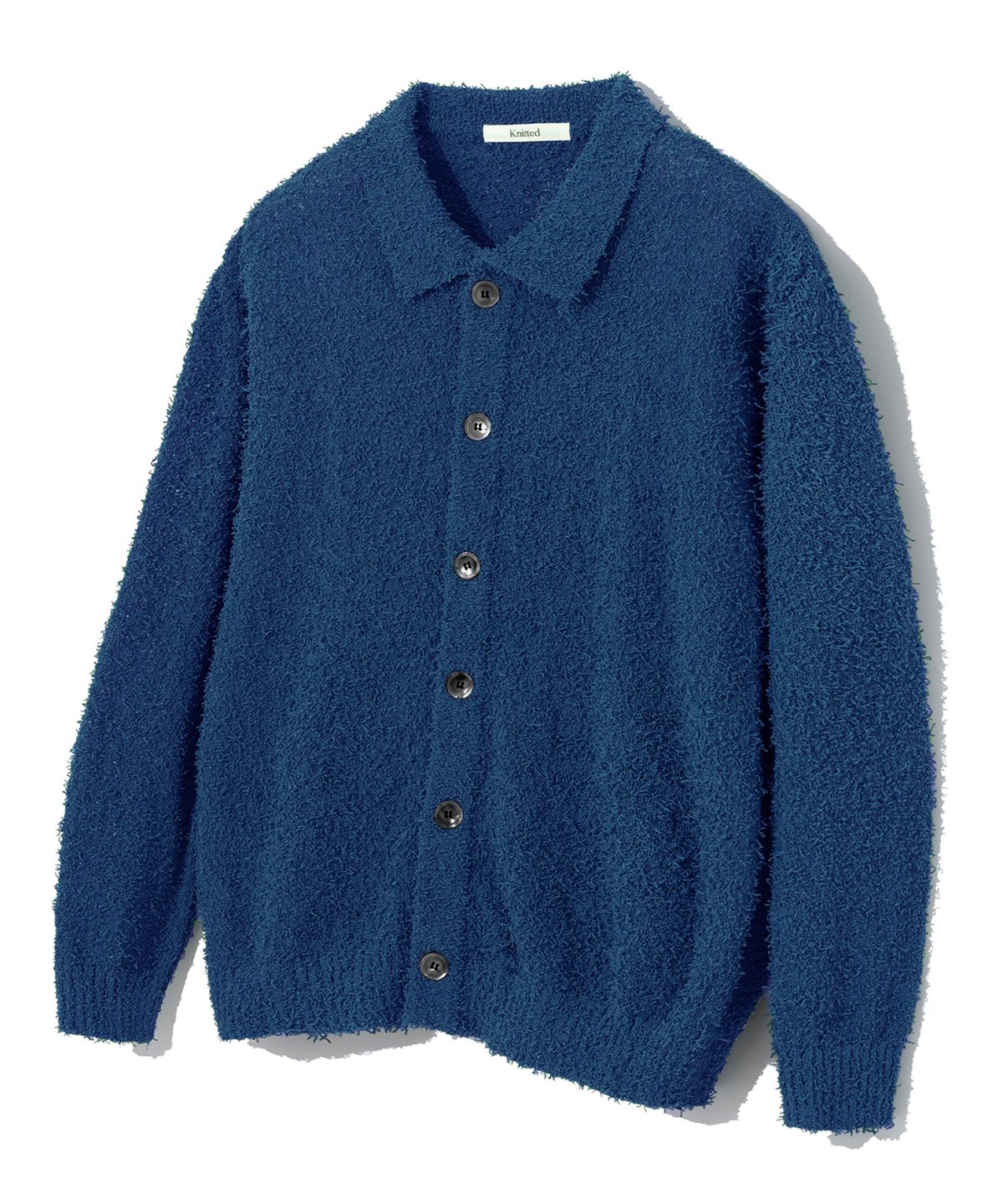 니티드(KNITTED) 테일 카라 가디건 DAWN BLUE