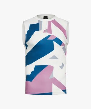 남성 트레이닝 프로웹 패턴 컴프레션 슬리브리스 SPHPCNSL201MWHT