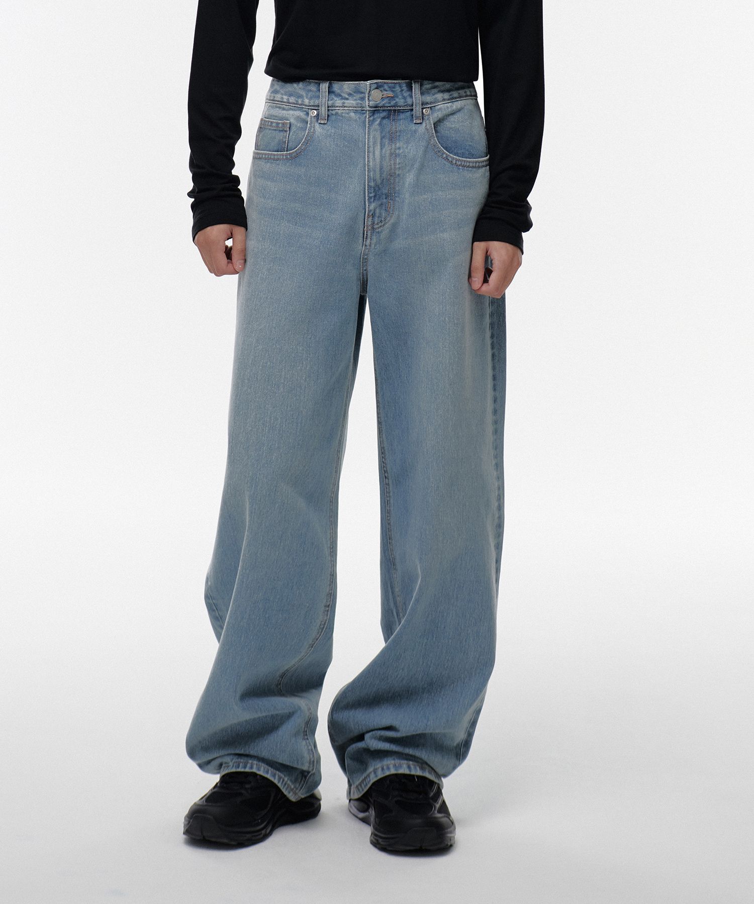 ★MUSINSA STANDARD★ Fog Washed Extra Wide Denim Pants Washe MUSINSA | MUSINSA STANDARD Fog washed extra wide denim pants