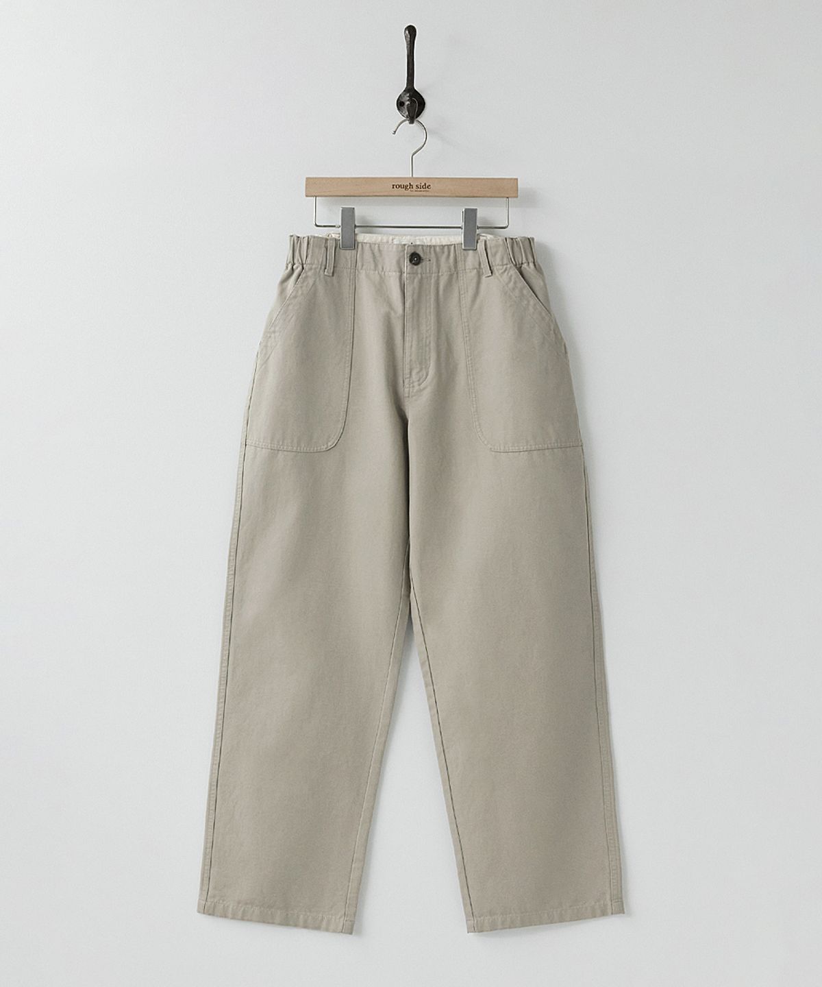 러프사이드(ROUGHSIDE) Elastic Fatigue Pants Oatmeal