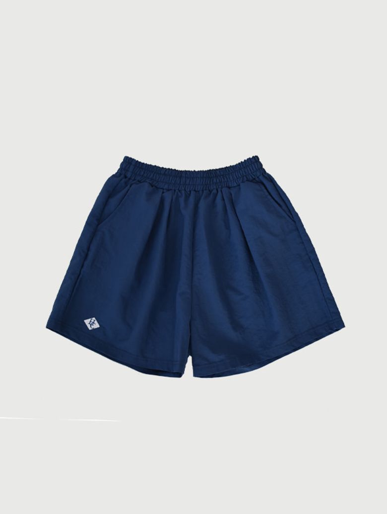 Waterproof Pintuck Shorts (Navy)
