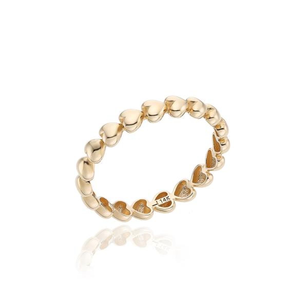 로이드(LLOYD) 볼륨 하트 패턴 14k 여성반지 LRS23007G