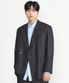 스트라이프 더블 블레이저 (BLACK)