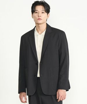 투버튼 싱글 블레이저 (BLACK)