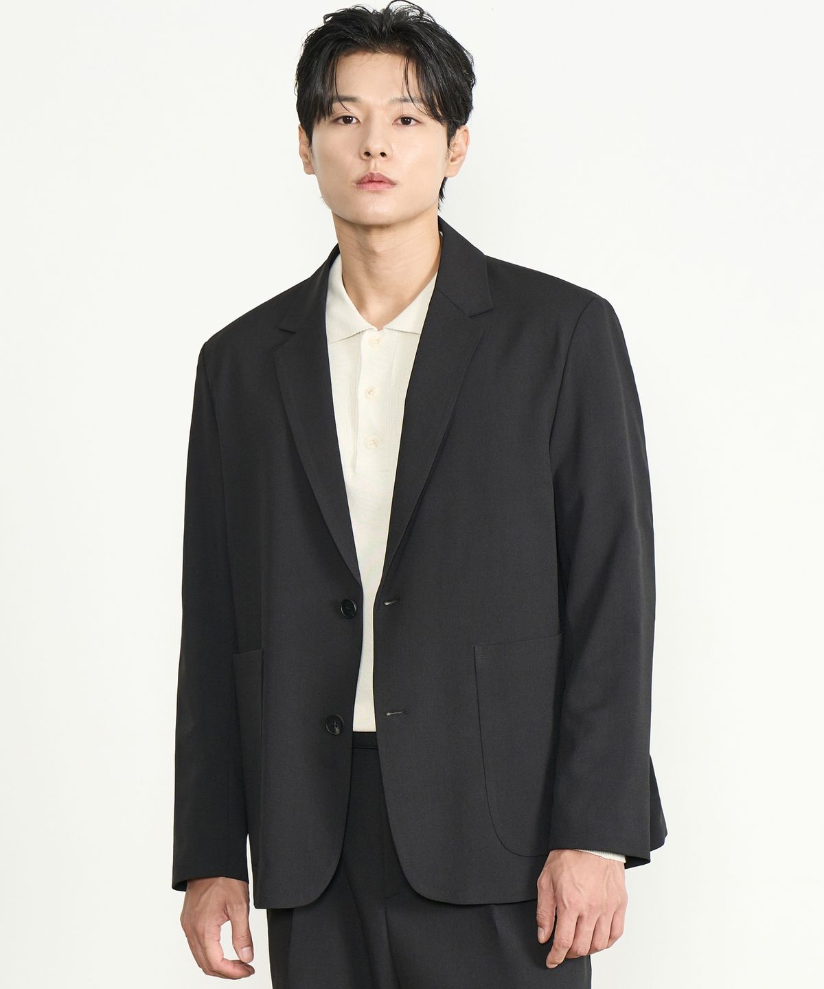 프레리(PRAIRIE) 투버튼 싱글 블레이저 (BLACK)
