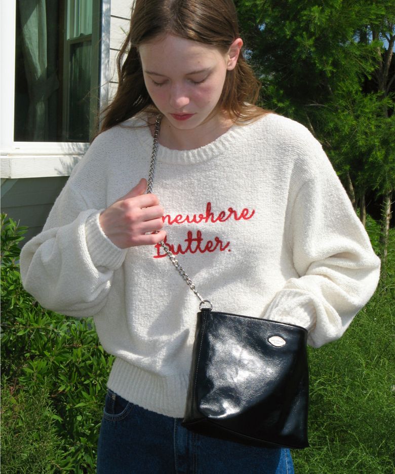 fle chain toast bag - black