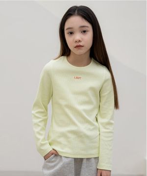 슬림 골지 티셔츠 Yellow