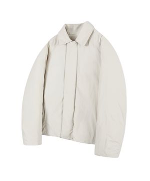 86-IRO299 패디드 카라 나그랑 오버 패딩 아이보리