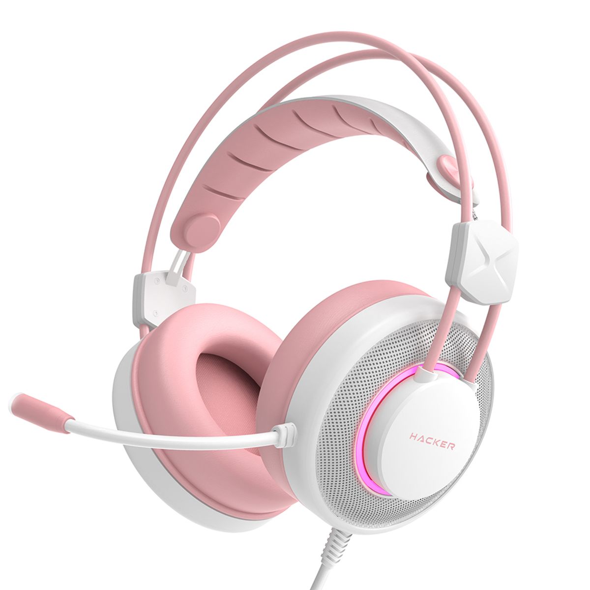 앱코(ABKO) N800 PINK 가상 7.1 진동 게이밍 헤드셋