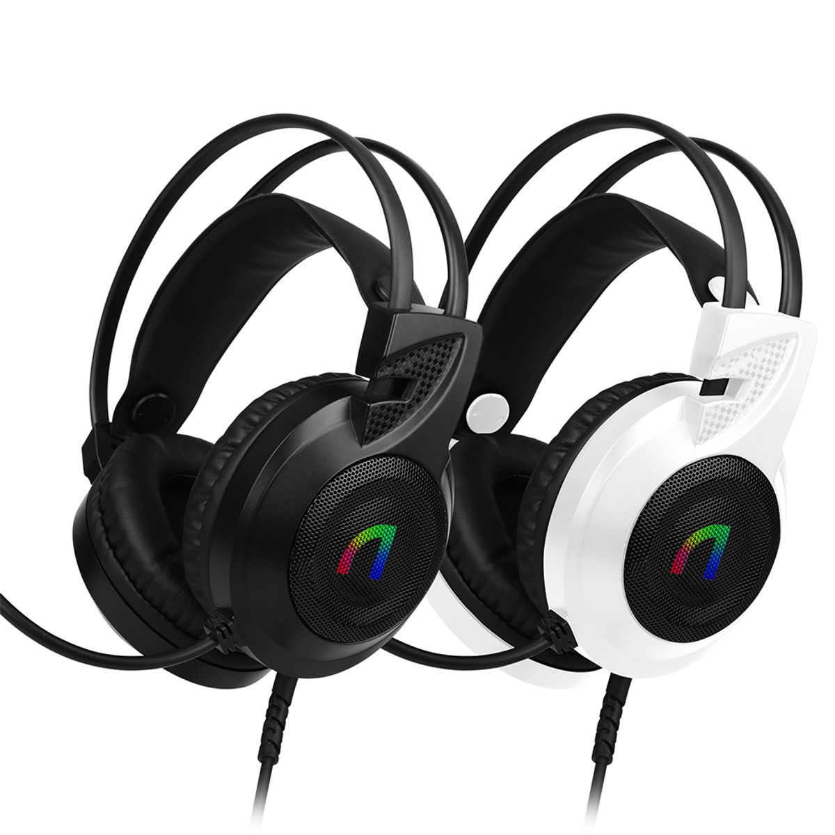 앱코(ABKO) N460 가상 7.1 ENC 초경량 RGB 게이밍 헤드셋
