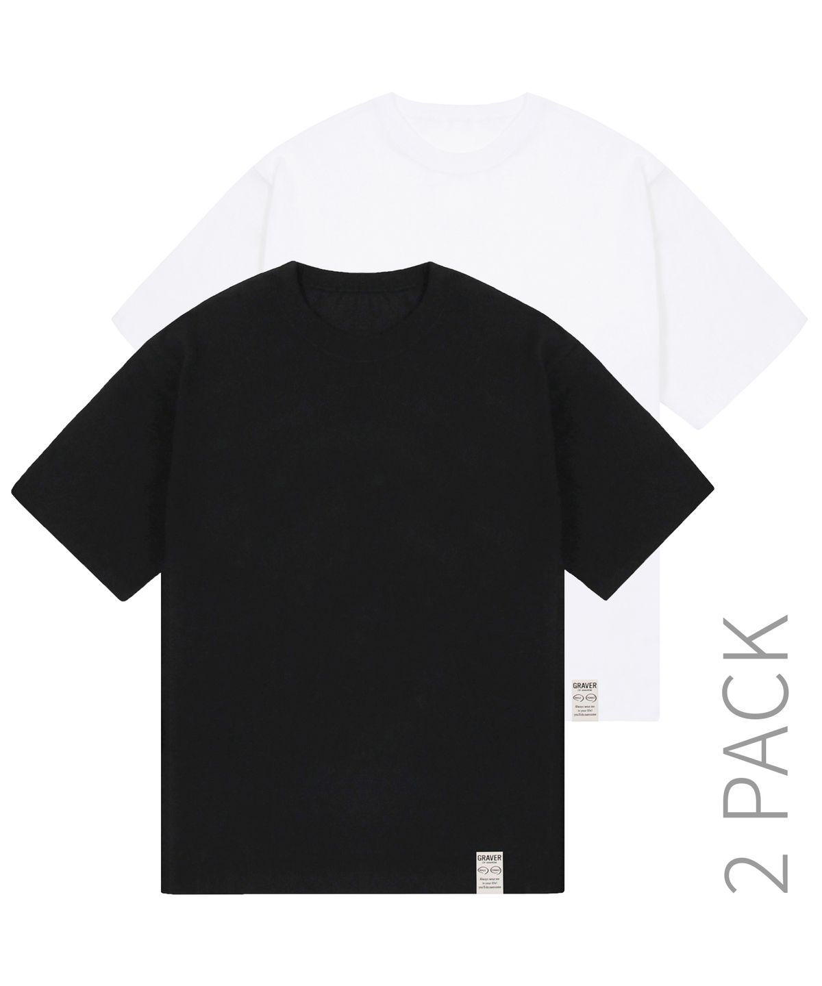 그레이버(GRAVER) [UNISEX]2PACK GRAVER 반팔티