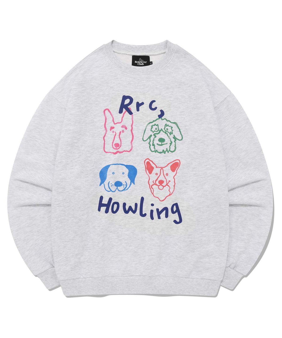 리트리버클럽(RETRIEVER CLUB) COLOR HOWLING CREWNECK [MELANGE GRAY]