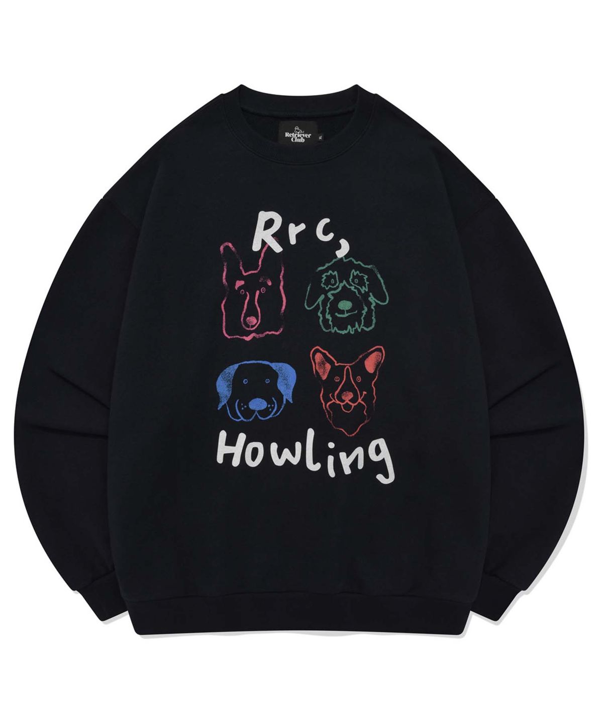 리트리버클럽(RETRIEVER CLUB) COLOR HOWLING CREWNECK [NAVY]