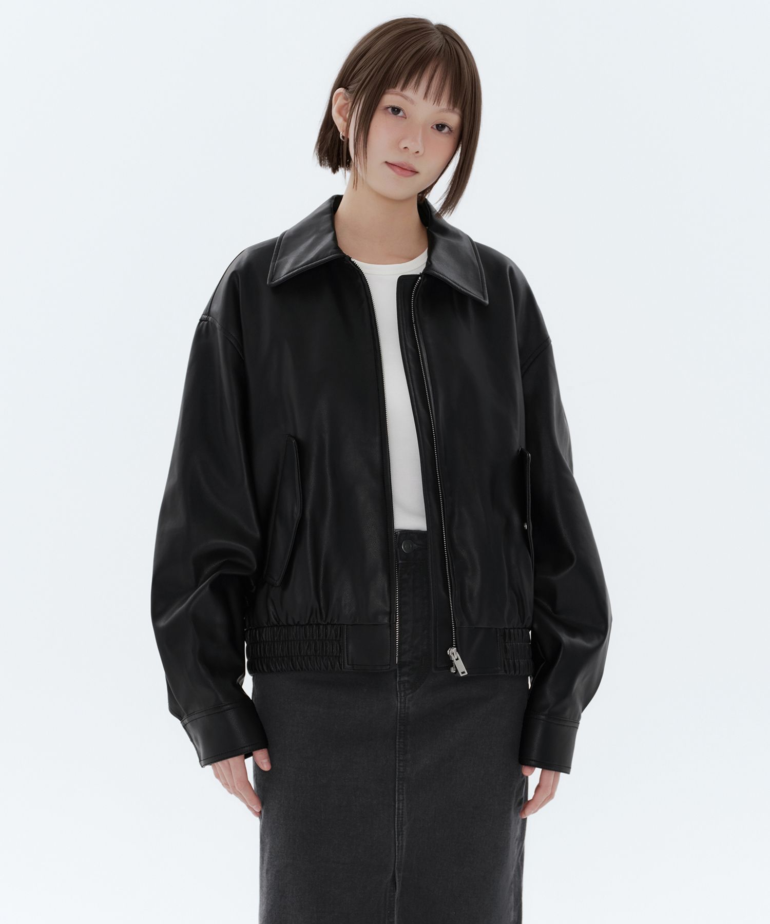 ジャケット・アウター SUPERSUB Leather Jumper musinsa MUSINSA | SUPERSUB Vintage Track Biker Leather Jumper - Brown