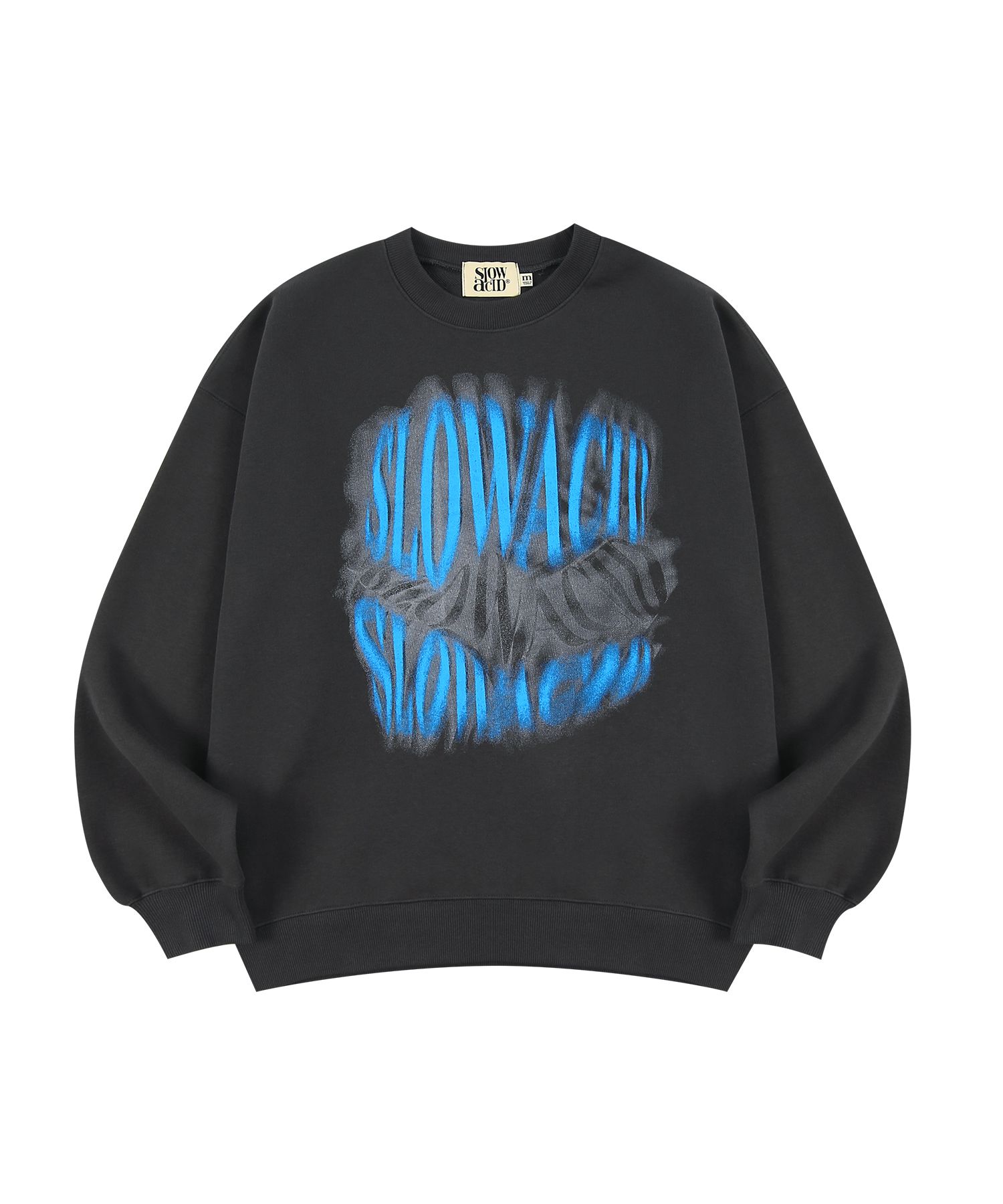 【 SLOW ACID 】REPEATED LOGO SWEATSHIRT MUSINSA | SLOWACID Repeated Logo Sweatshirt [Deep Purple]