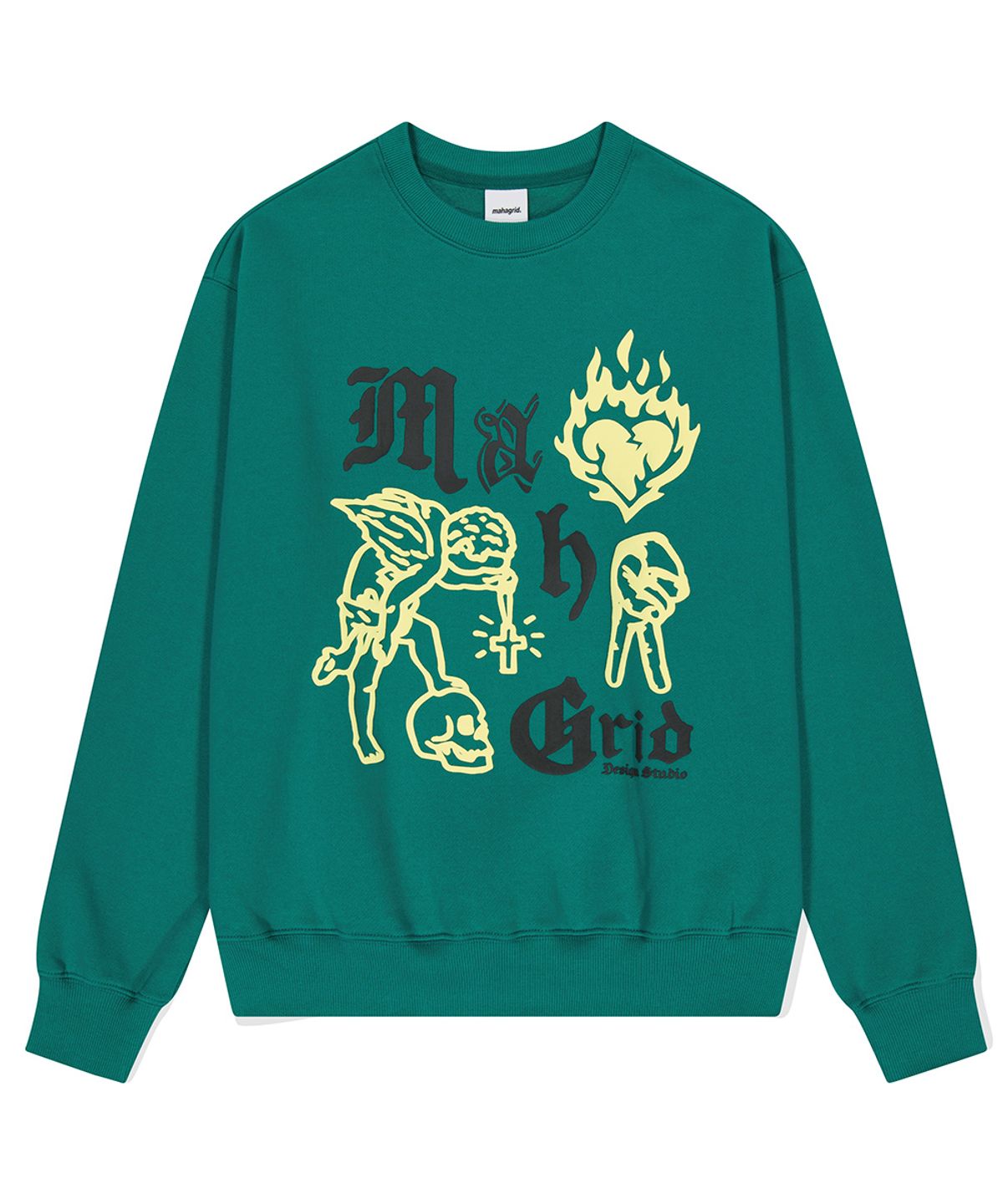 마하그리드(MAHAGRID) RHAPAEL SWEATSHIRT GREEN(MG2DFMM456A)