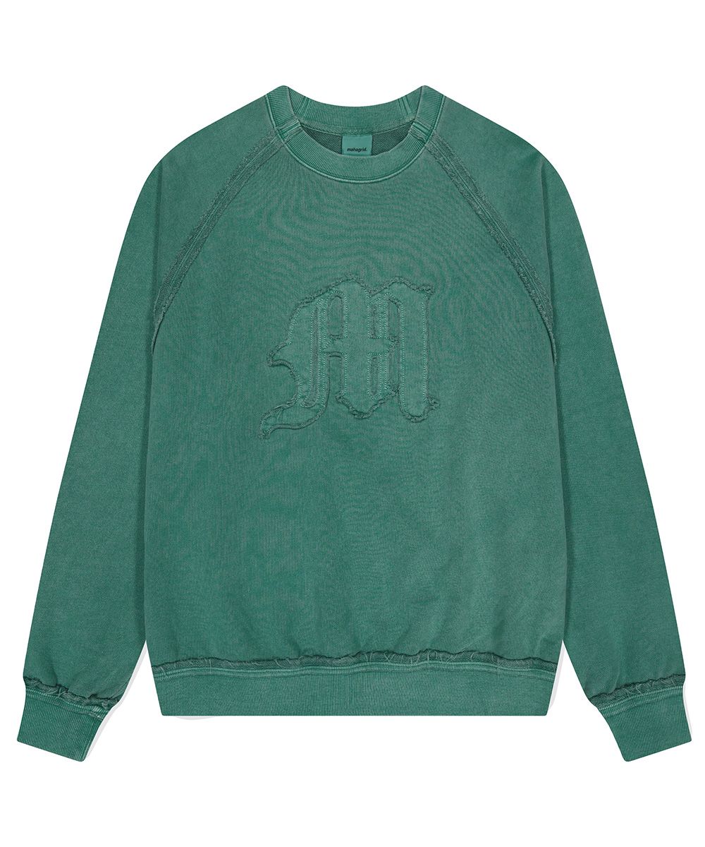 さらに100円引き◆MAHAGRID◆MULTI-LOGO PIGMENT SWEATSHIRT MULTI-LOGO PIGMENT SWEATSHIRT[BLUE] - MAHAGRID