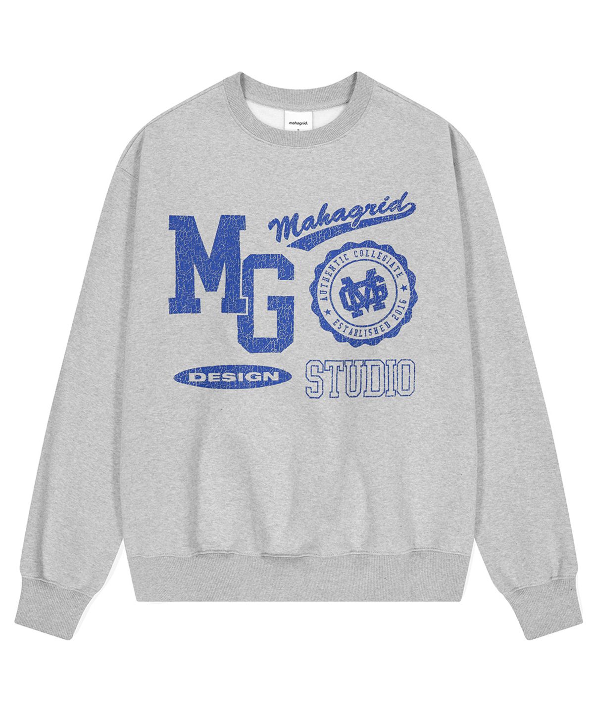 마하그리드(MAHAGRID) VARSITY LOGOS SWEATSHIRT GREY(MG2DFMM454A)