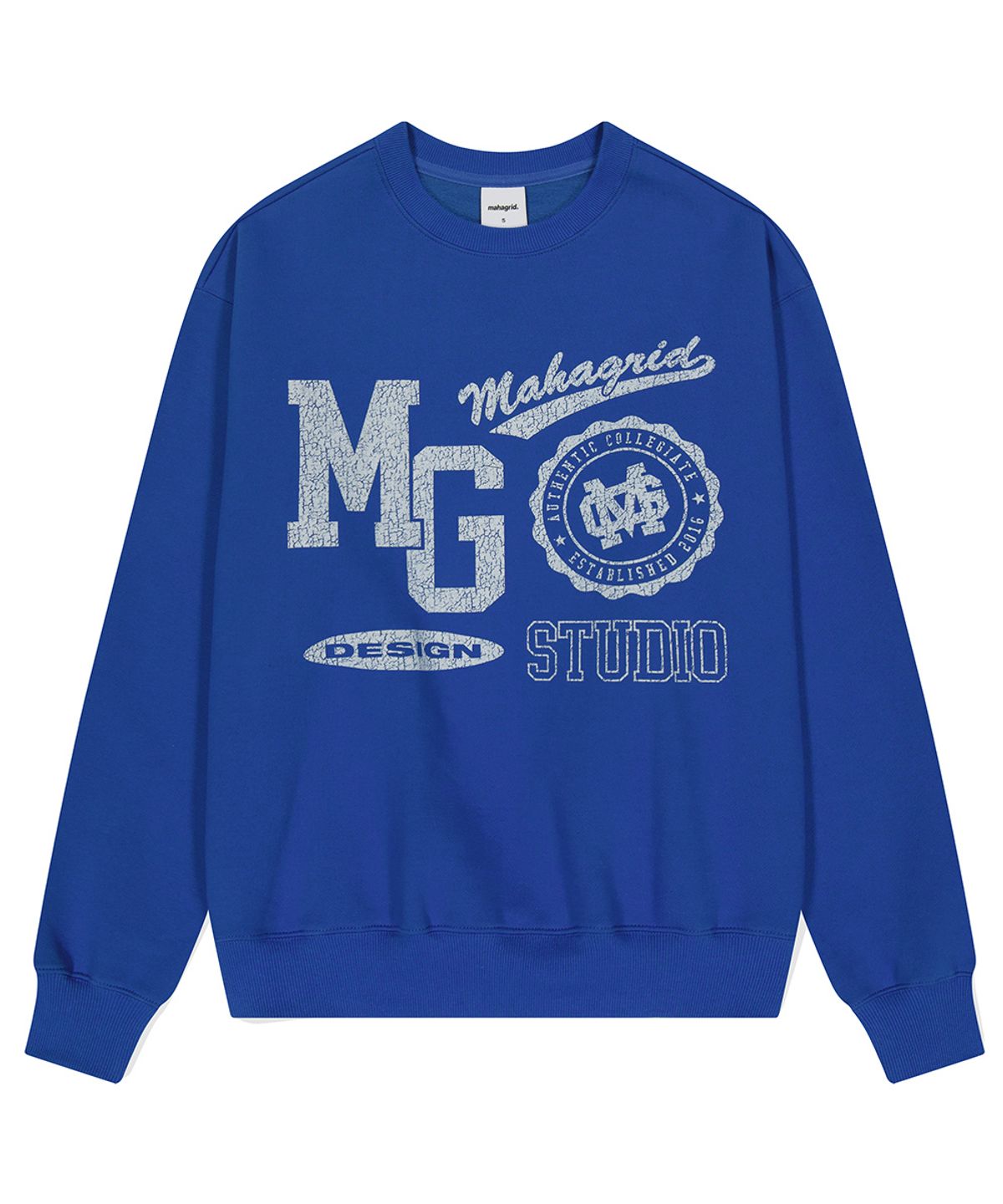 마하그리드(MAHAGRID) VARSITY LOGOS SWEATSHIRT BLUE(MG2DFMM454A)