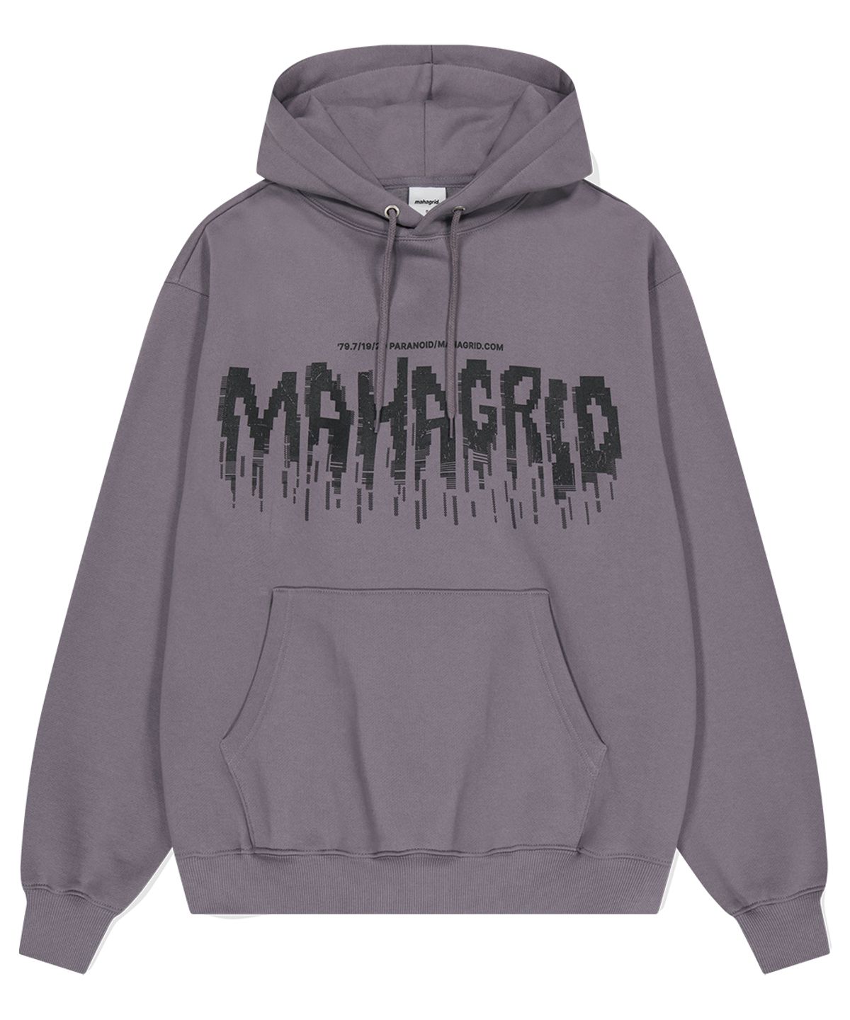 마하그리드(MAHAGRID) DISTORTION HOODIE PURPLE(MG2DFMM427A)