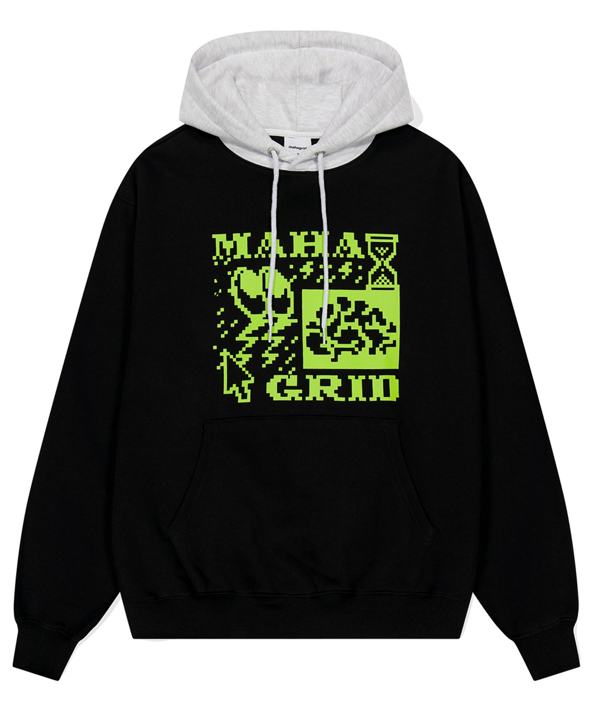 마하그리드(MAHAGRID) CLICK PIXEL HOODIE BLACK(MG2DFMM409A)