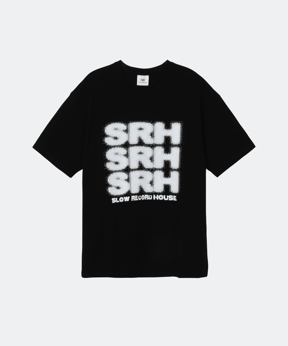 슬로우 레코드 하우스(SLOW RECORD HOUSE) SRH 도트 프린팅 티셔츠_블랙