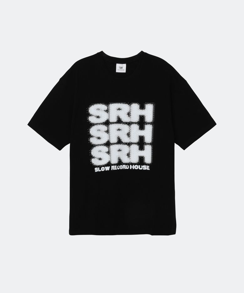 SRH 도트 프린팅 티셔츠_블랙