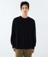 코튼 리브드 크루 넥 니트 [블랙]
