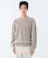 코튼 리브드 크루 넥 니트 [오트밀]