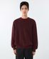 코튼 리브드 크루 넥 니트 [버건디]