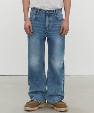 Loose Flared Wide Jeans DCPT029Blue