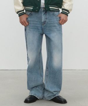 Loose Flared Wide Jeans DCPT029LightBlue