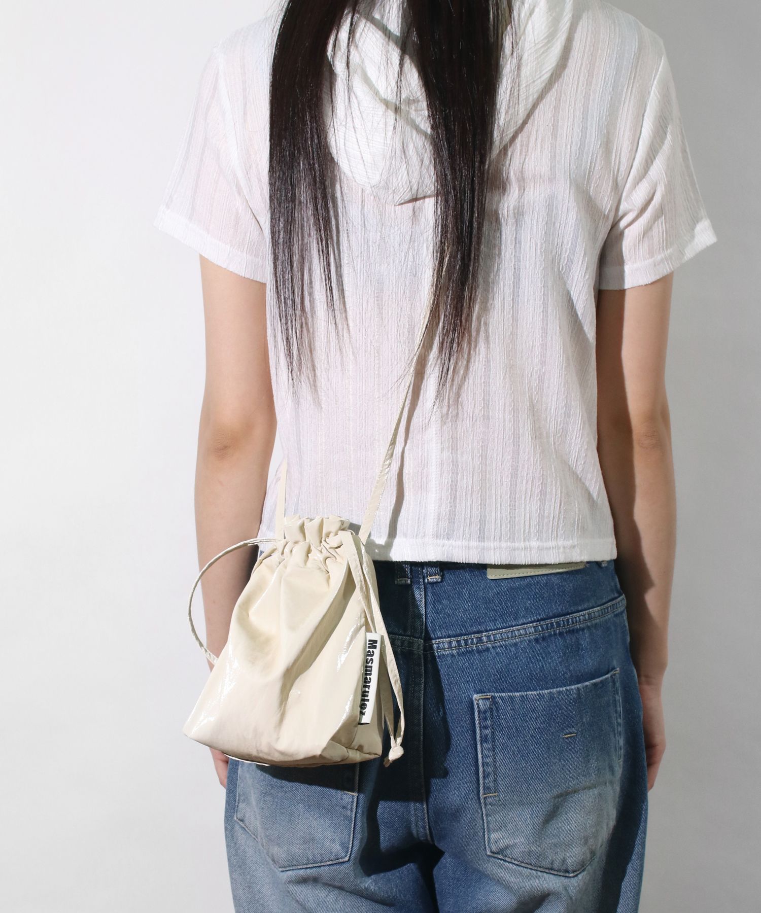 【MASMARULEZ】★送料・関税込★ストリングショルダーバッグ MUSINSA | MASMARULEZ String cross bag _ Glittery beige