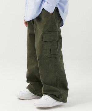 워시드 카고 팬츠(카키)