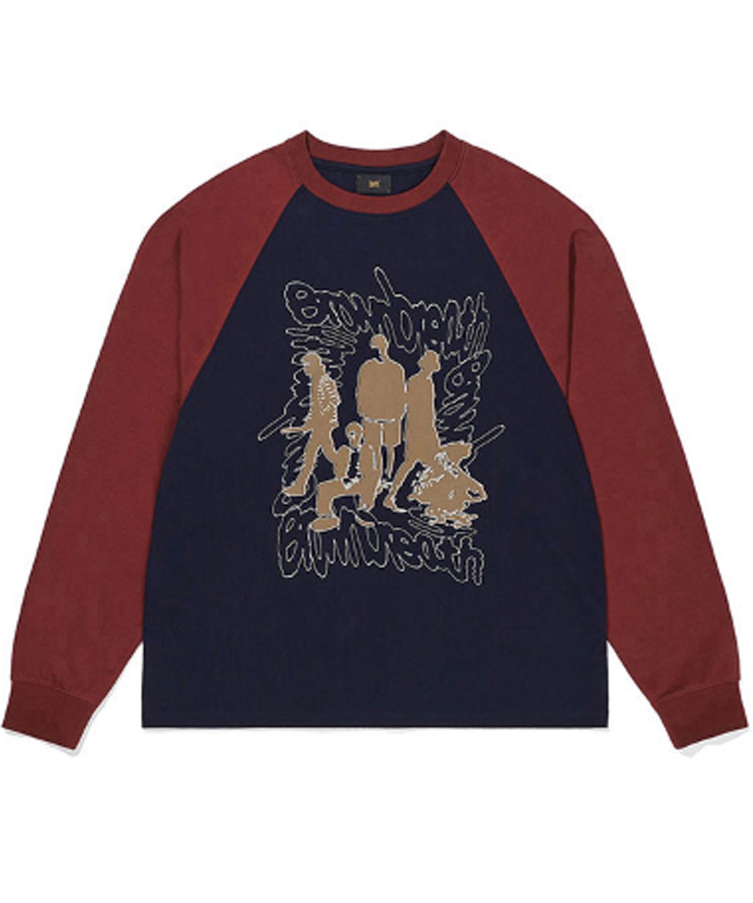 ★送料・関税込★BROWNBREATH★CLIQUE RAGLAN LONGSLEEVE ★ MUSINSA | BROWNBREATH CLIQUE RAGLAN LONGSLEEVE - BURGUNDY
