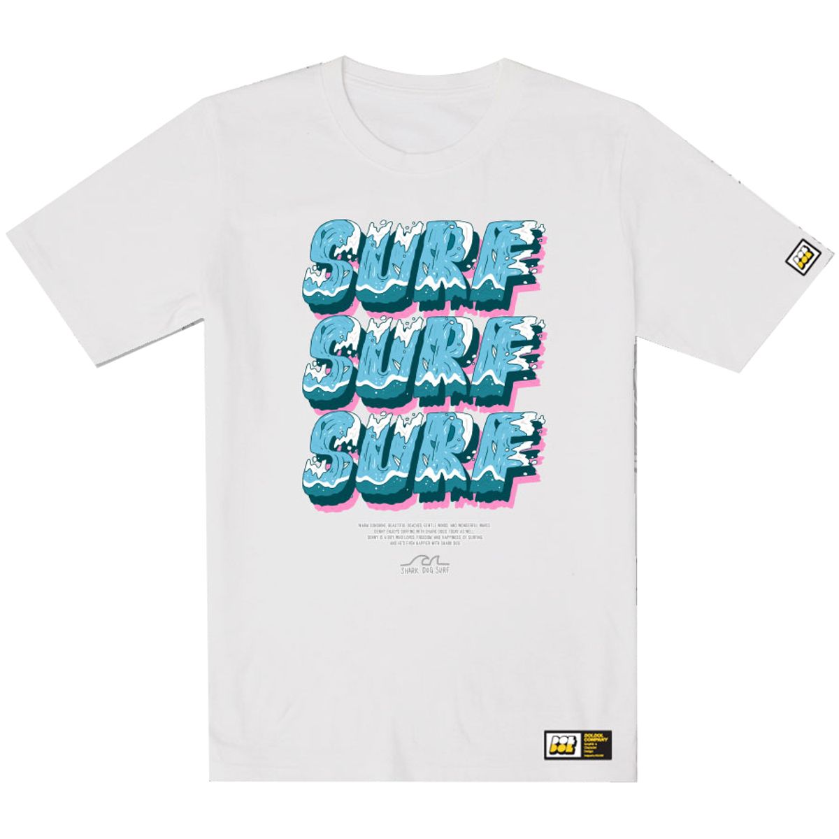 돌돌(DOLDOL) SHARK DOG-tshirts-238 샤크독 데니샤크 서핑 하와이 캐릭터 그래픽 티셔츠 반팔티